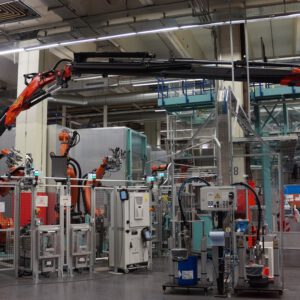 elektrokran, hueffermann, daimler Elektrokran, Spezialkrane, Sondermontagekran von Hüffermann