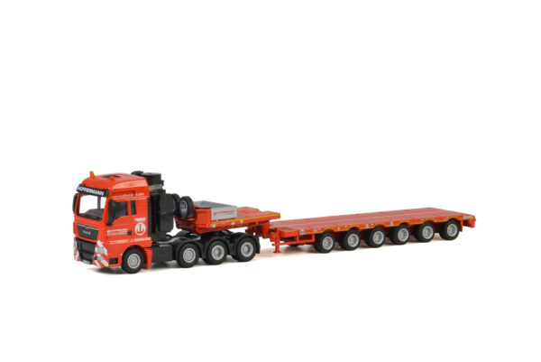 Modell Hüffermann 1:87MAN TGX XXL 6x4 Semitieflader 6-Achs von WSI