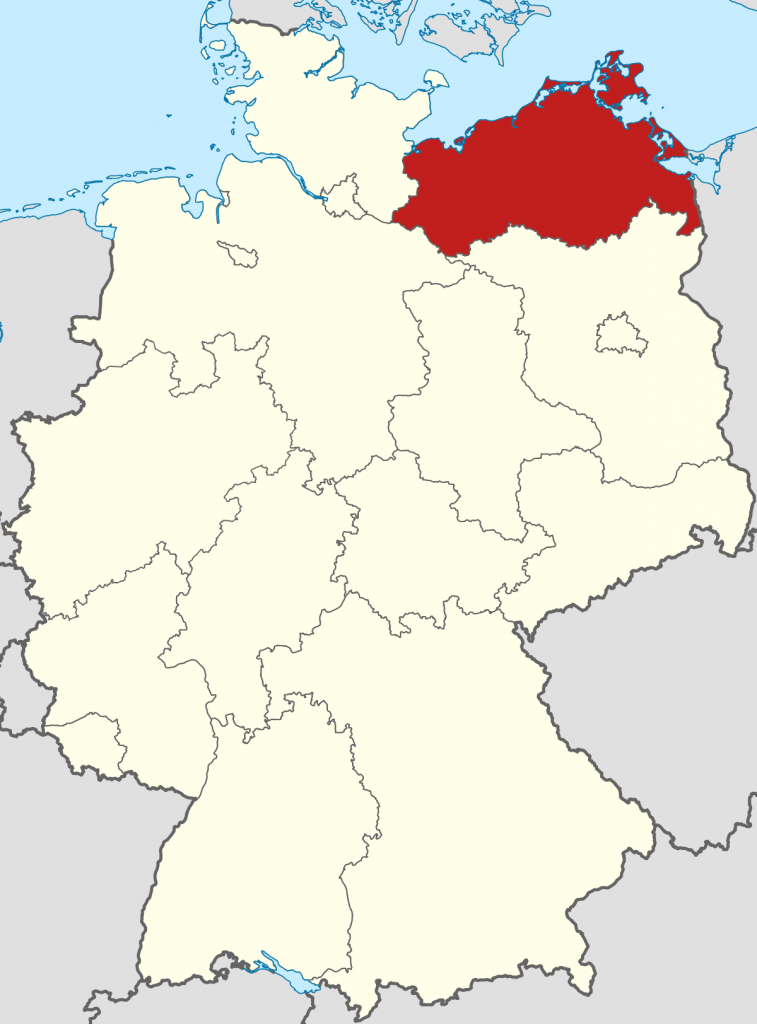 landkarte-mecklenburg-vorpommern Kran mieten Fahrbleche Schwertransporte Kranarbeiten Hüffermann Mecklenburg-Vorpommern