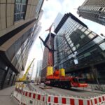 Klimaanlagentausch Japan Tower Frankfurt Eisele Absperrung