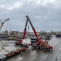 Kanarbeiten LTM1250 Trafo-Transport Einsatz SPMT Hüffermann
