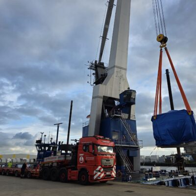 Trafotransport Bremerhaven Verladearbeiten Hüffermann